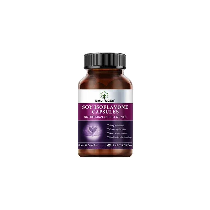 Soy Isoflavone Capsules - Women's Health Hormone Balance Improve Mood, Menstrual & Menopausal Discomfort, Nutritional Supplement