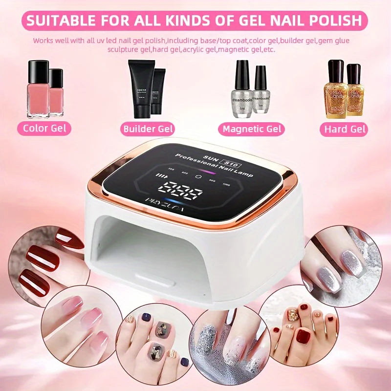 36 LEDS Rechargeable Nail Dryer Cordless Lamp 108W for Manicure and Curing All Gel Nail Polish at Home DIY Salon