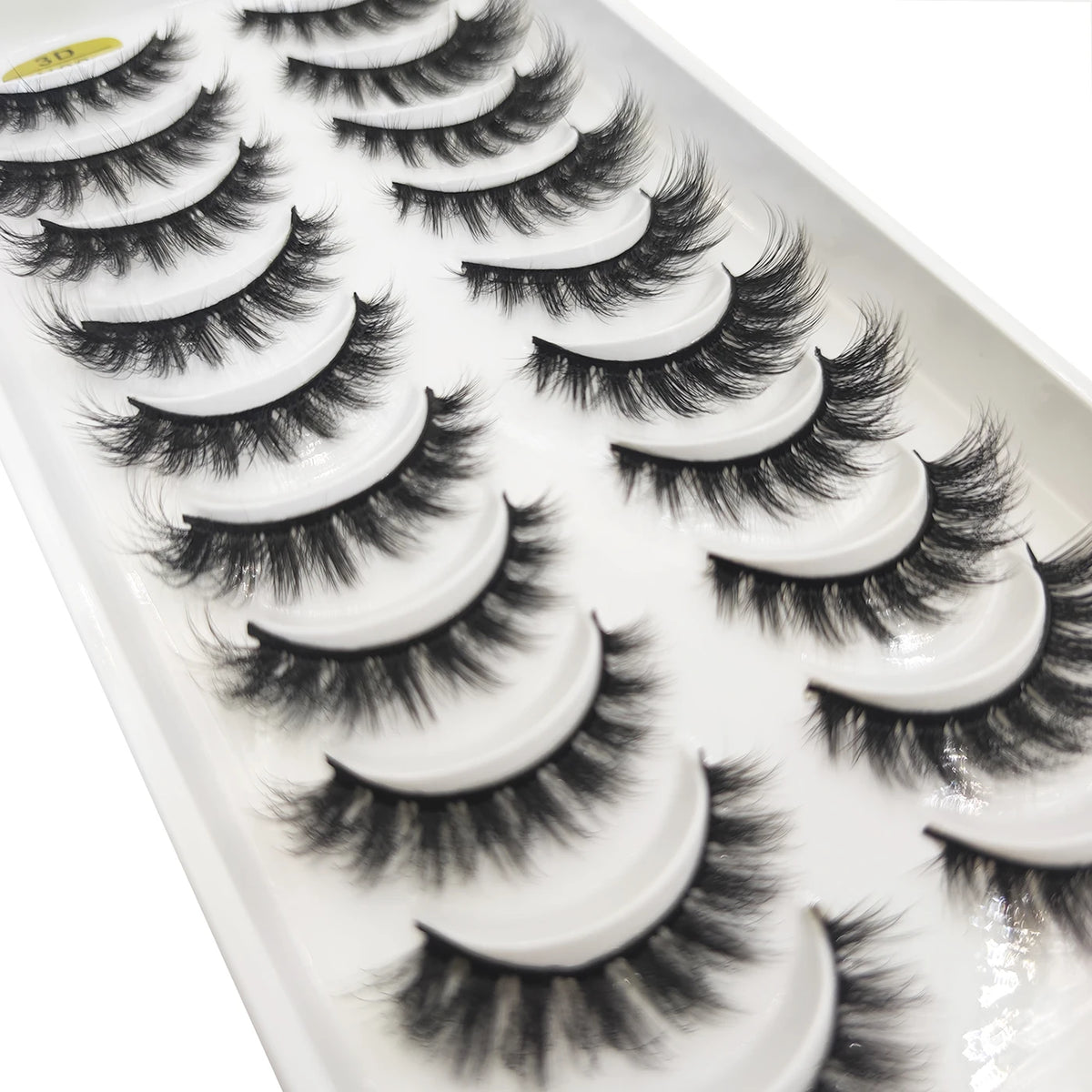 10 Pairs Natural 3d Mink Lashes Soft False Eyelashes Cross Messy Dense Eye Lashes Extension Makeup Faux Cils Cat Mini