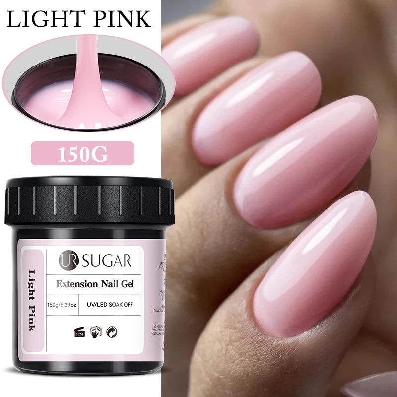 UR SUGAR 150g Extension Jelly Nude Pink Rose Red Quick Extension Gel Nail Polish Nail Extension UV LED Manicure Soak Off