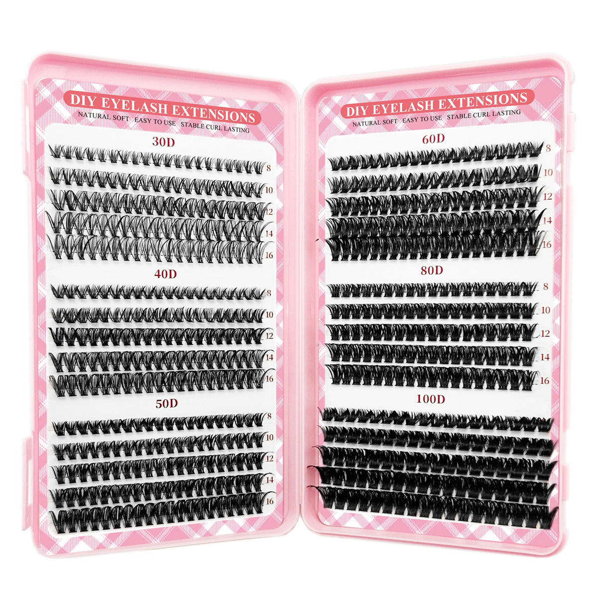 LAKANAKU Manga DIY Lashes Book Lash Cluster Tray Bottom Clusters Volume Set Eyelash Extensions Individual Eyelashes