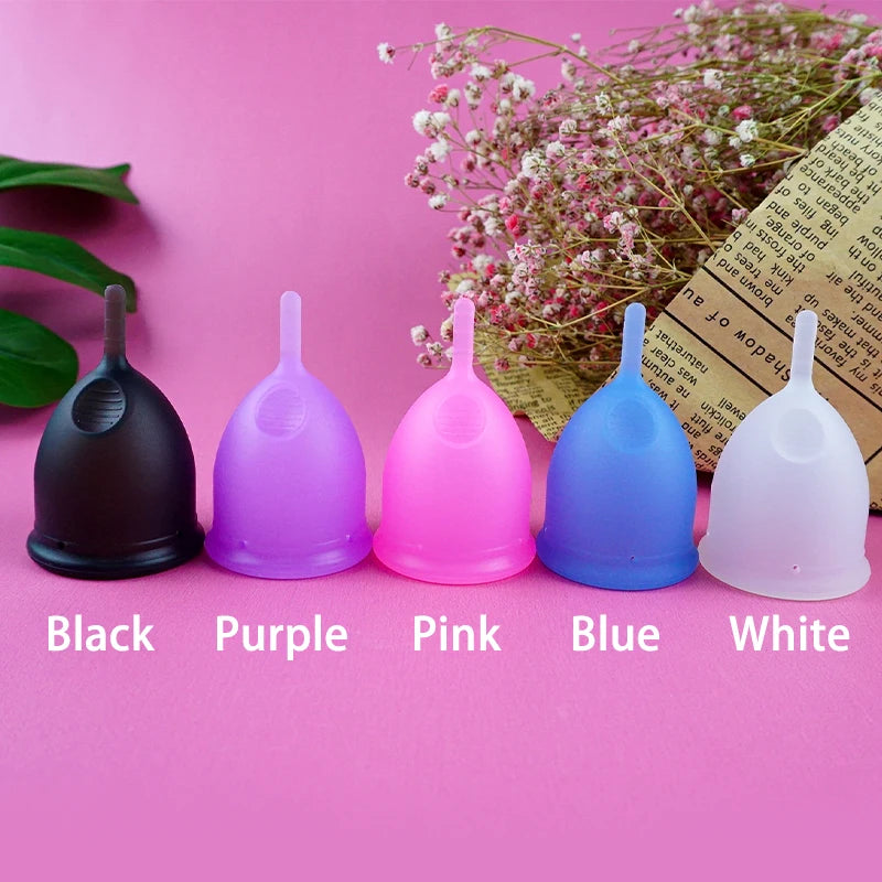 Feminy Menstrual Cup L - Medical Grade Silicone Soft Vaginal Tampon for Women Period Cup Certified Safe for Female Hygiene