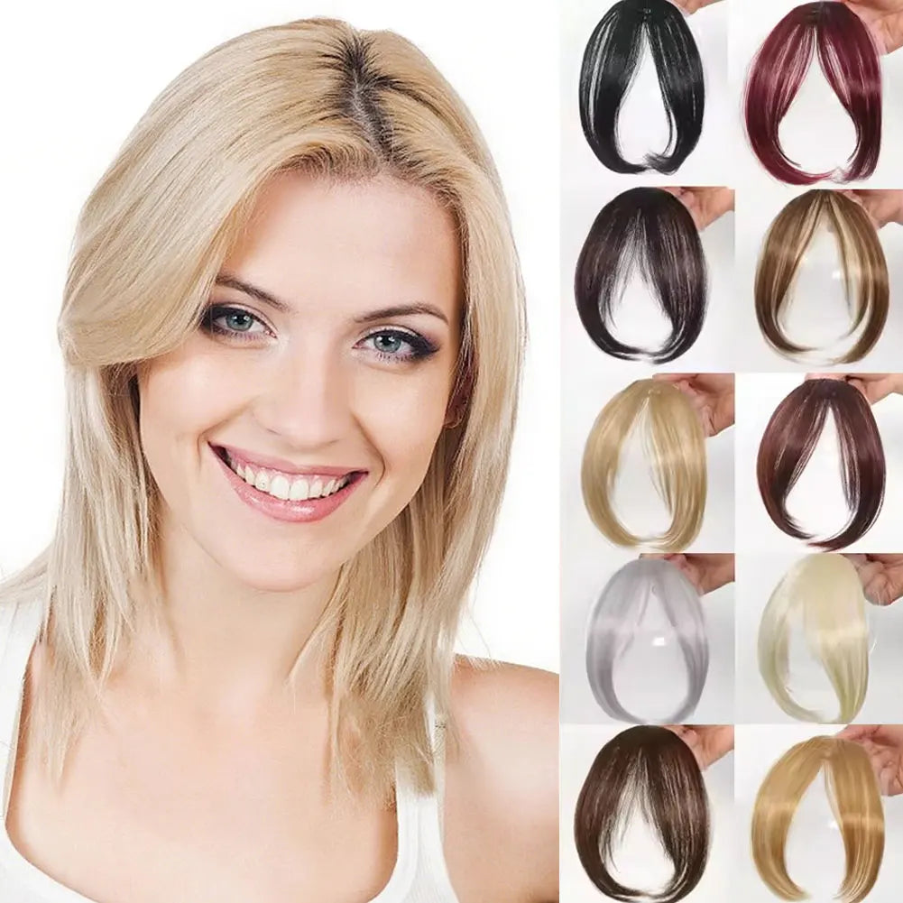 Eight Character French Bangs Wig Piece Female Synthetic BB Clip Fluffy Top Reissue Eight Character Bangs Thin Invisible Hairpins