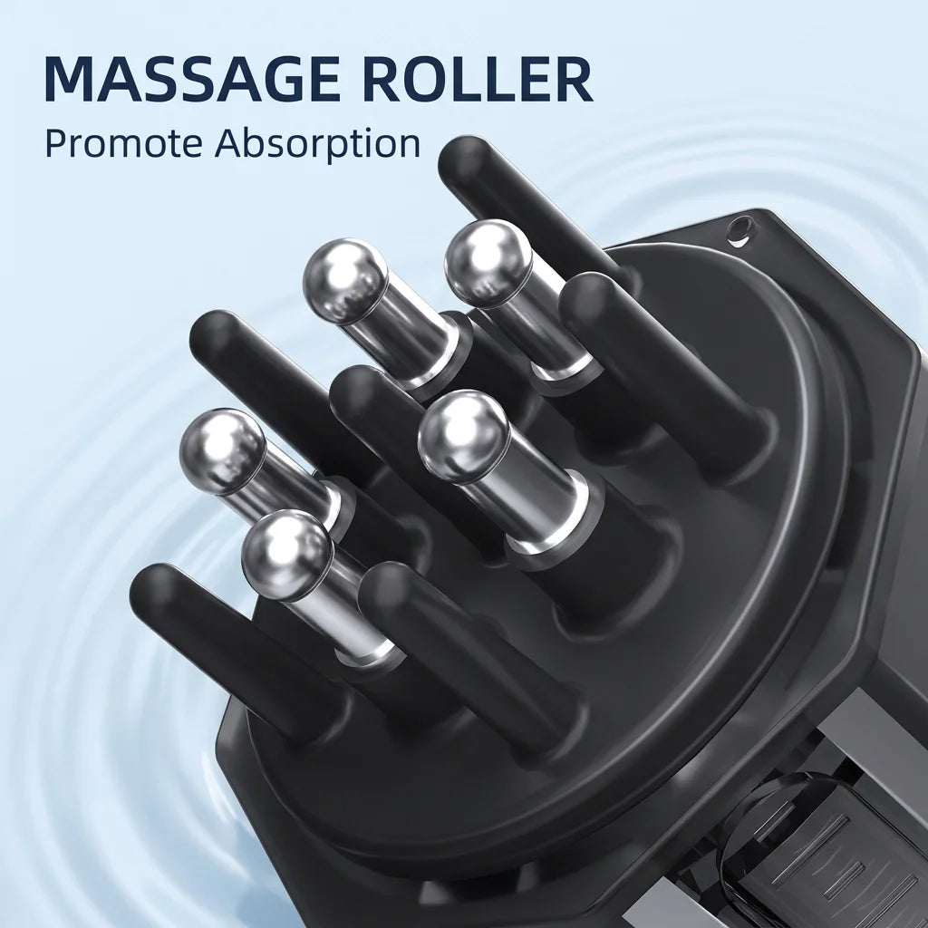 Roller Ball Scalp Applicator Comb Minoxidil Essential Oil Liquid Guide Massage Home Salon Hair Care Tool