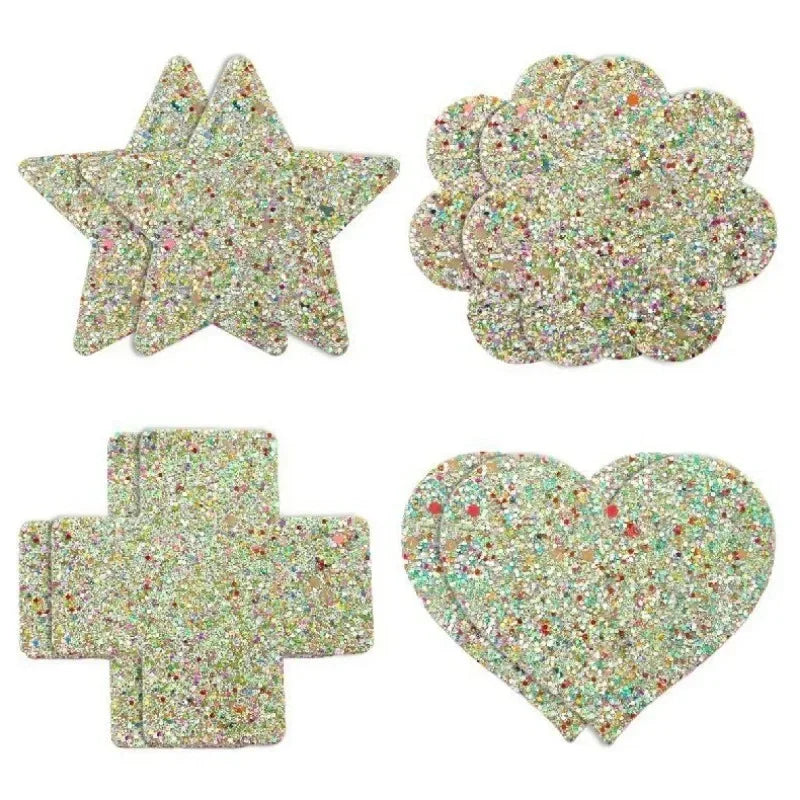 Sexy Nipple Pasties Invisible Disposable Breast Patch Clover Luminous Glitter Breast Lift Tape Chest Stickers Bara Nipple Covers