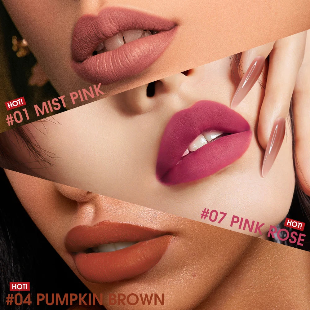 O.TWO.O Newest Lipstick Waterproof Makeup Lip gloss Rose Rouge Silk Liptint Matte Sexy Red Lip Stain Liquid Lipgloss