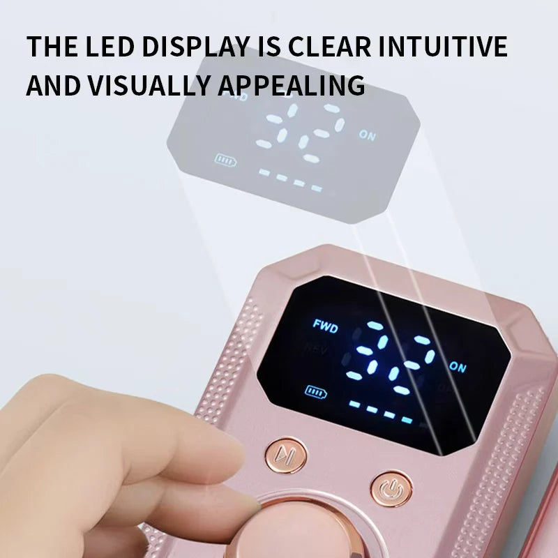 Professional Rechargeable Electric Nail Filer, Portable Cordless Nail Filer, High-Definition LED Display, Multiple Speed Settings, Nail and Pedicure Kit, Suitable for Polishing, Filing, and Removing Acrylic Gel Nails, Ideal H