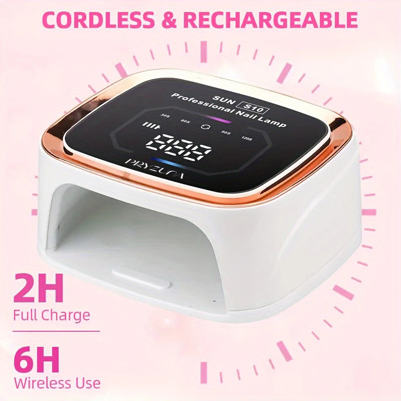 36 LEDS Rechargeable Nail Dryer Cordless Lamp 108W for Manicure and Curing All Gel Nail Polish at Home DIY Salon