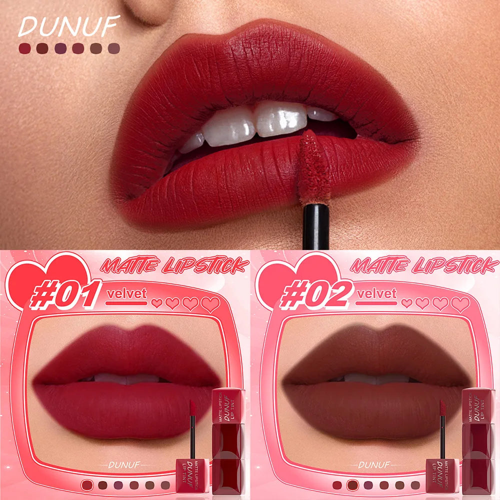 Velvet Matte Lip Gloss Hydrating Moisturizing Long Lasting Waterproof Non Sticky Lip Stain Nude Colors Lip Glaze