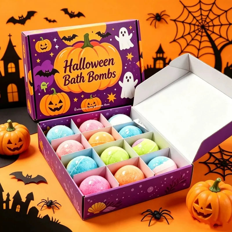 12pcs Kids Bath Bombs Set 60g Each with Surprise Toy Inside Natural Bubble Bath Fizzy Ball for Children Spa Bathtime Gift