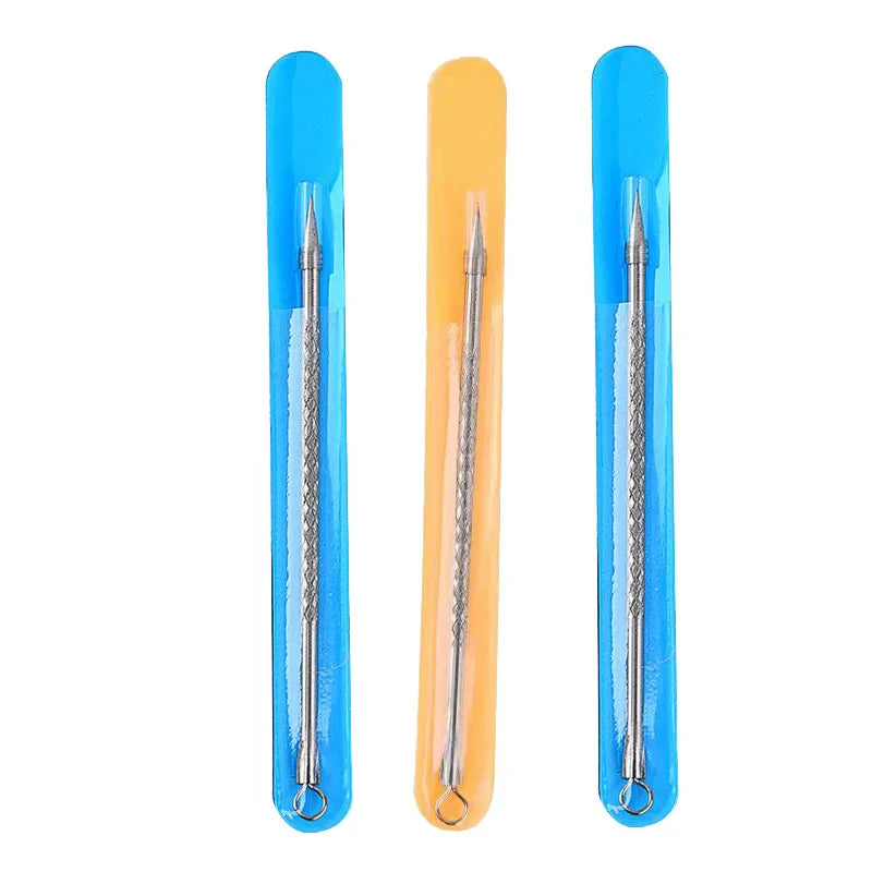 1/2Pcs Blackhead Comedone Acne Pimple Blemish Extractor Remover Stainless Steel Needles Remove Tools Face Skin Care Pore Cleaner