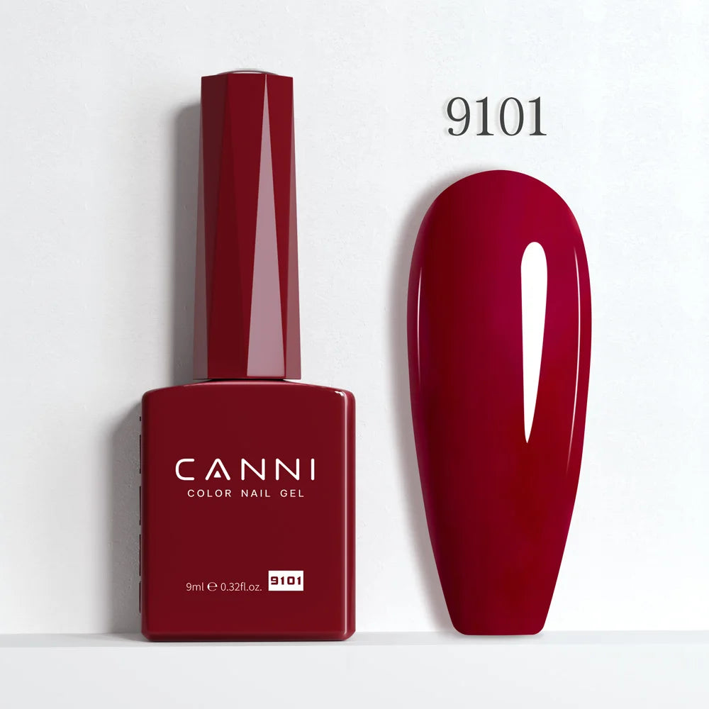 CANNI Christmas Color Gel Polish 9ml Hema Free TPO Free Nail Gel Polish Winter Colors Semi Permanent Gel Super Texture Brush