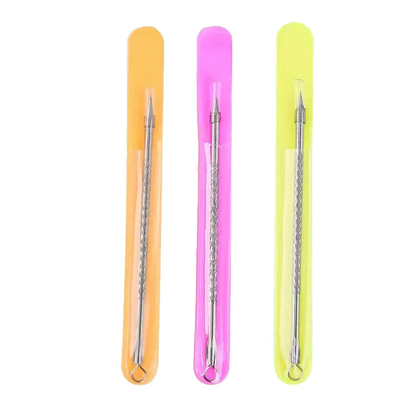 1/2Pcs Blackhead Comedone Acne Pimple Blemish Extractor Remover Stainless Steel Needles Remove Tools Face Skin Care Pore Cleaner