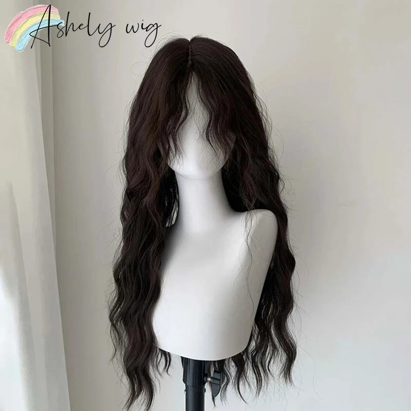 Ashely French Oil Paint-like Wool Curls Long Curly Hair Wig Layered Wig Fluffy Headband Wigs Natural and Daily Synthetic Wigs