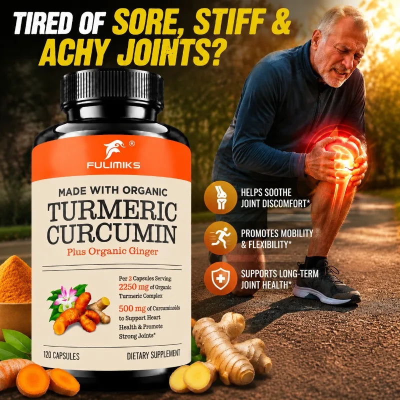 Curcumin Turmeric 2250mg, Advanced Absorption,with Curcuminoids, BioPerine Black Pepper Extract, Joint, Immune Health Support