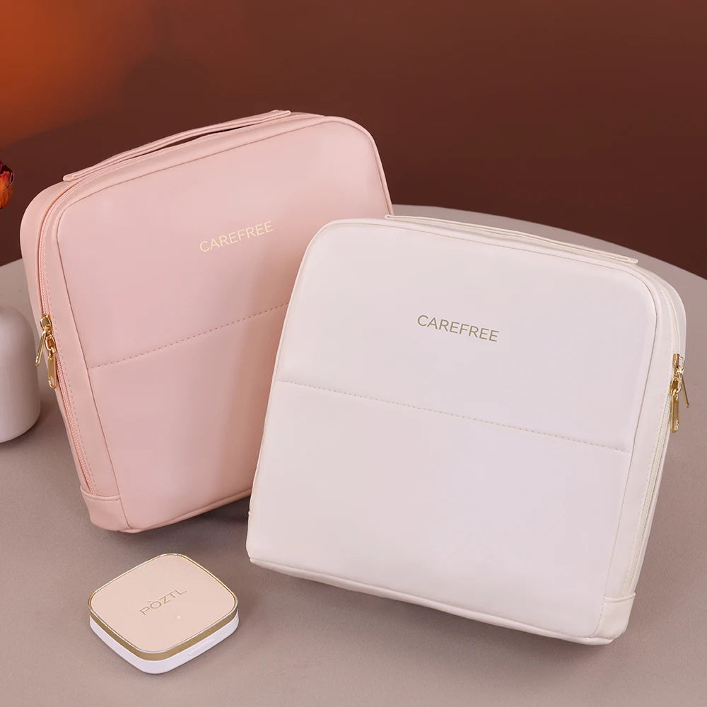 Portable Standing Up Bag Large Capaci Travel Waterproof Toiletry Storage Bag for Brues Cosmetic Tools Women's Makeup Organizer