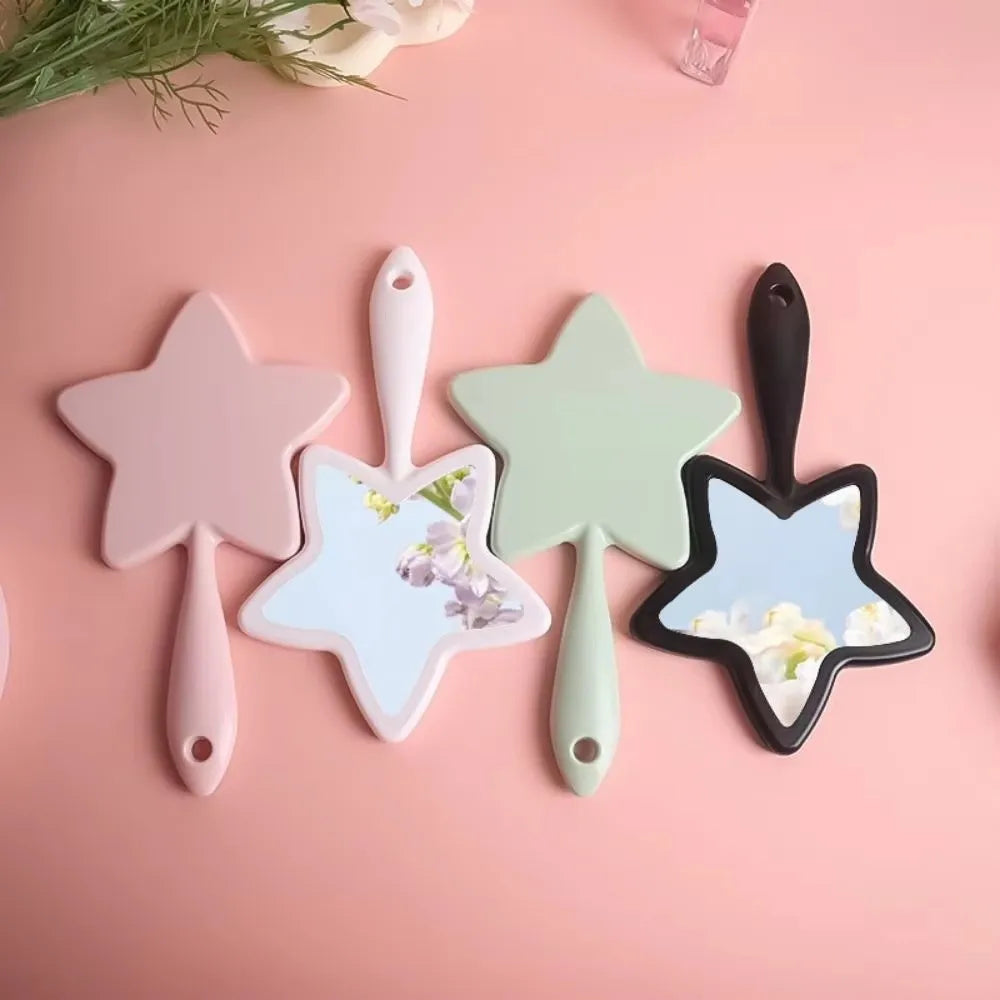 New Single-sided Handheld Mirror High-definition Portable Make-up Mirror Hanging Hole Wall Mountable Dental Mirrors Gift