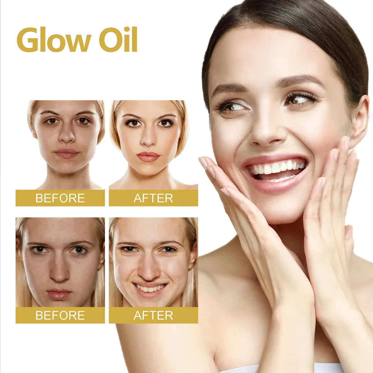 Facial Oil Anti Aging Face Treatment Hydrating Moisturizer Wrinkle Reducer for Dry Skin Rosehip Oil Brightening 30ml Non Greasy