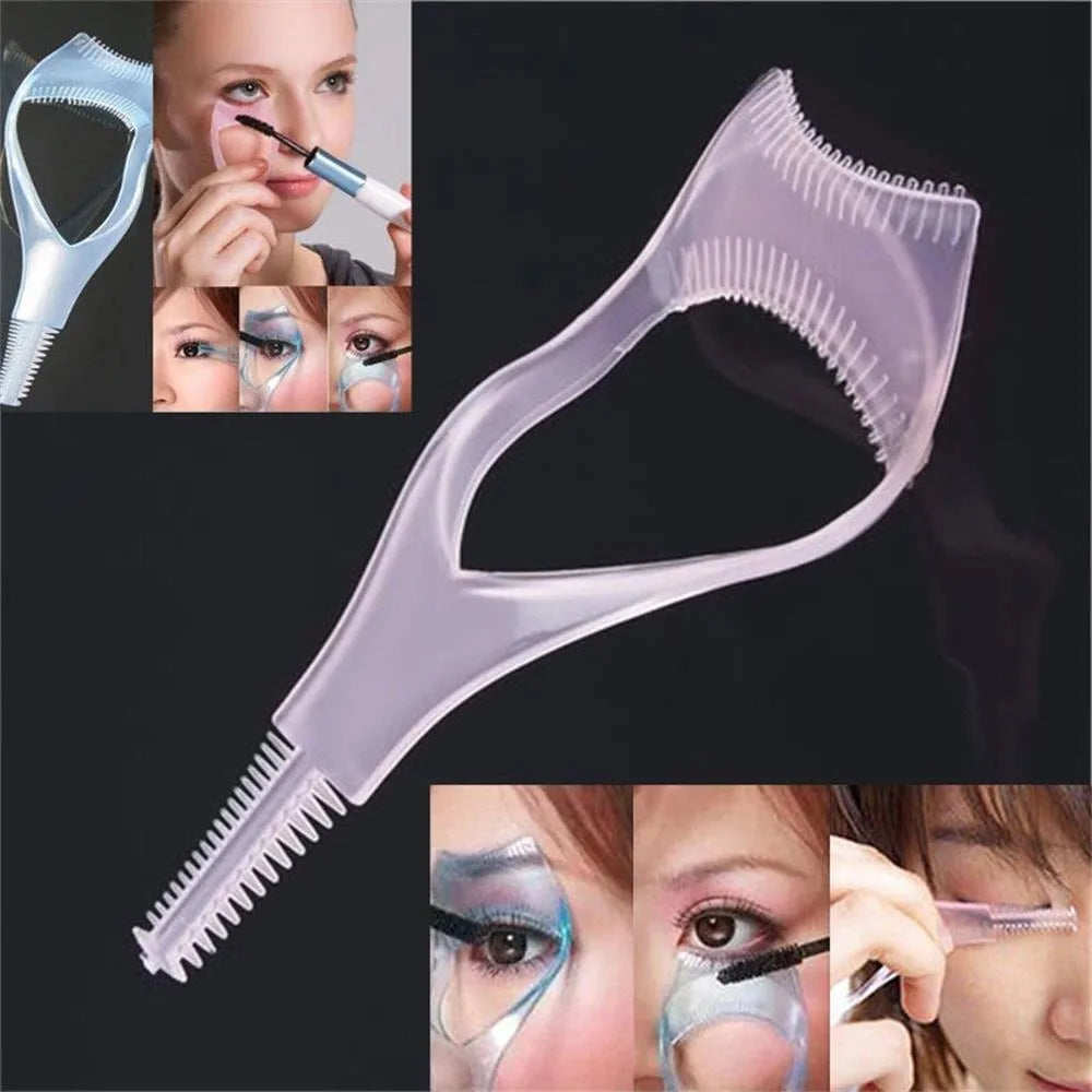Eyeliner Assistant 3-In-1 Eyelash Comb Template Protect Eyes Crystal Mascara Shield Cosmetic Guide 3 In1 Eyelashes Tools