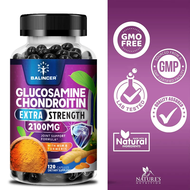 Balincer Supplement Glucosamine 2100mg with Chondroitin |Joint Mobilization, Helps with Joint Mobility |Joint Support Supplement