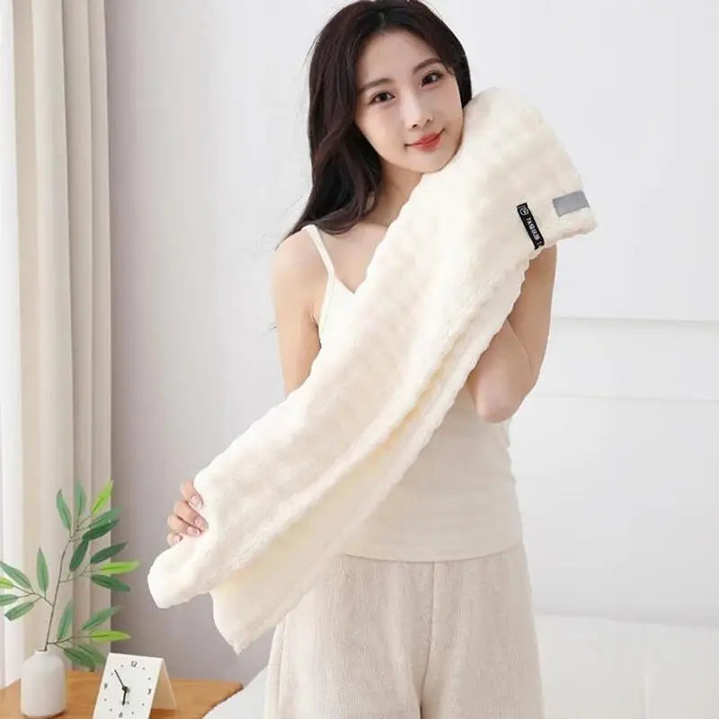 1Pcs Quick Dry Absorbent Hair Towel Long Hair Kids Girl Soft Coral Bath Cap For Women Hair Towel Cap Wrap
