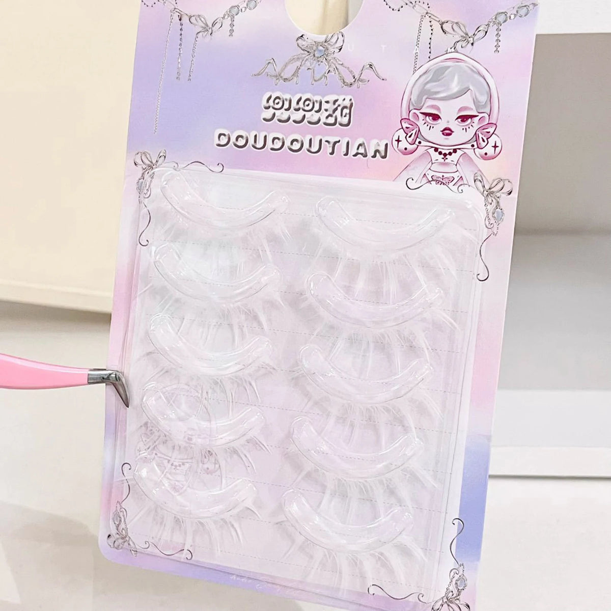 White lashes full strips Natural manga False Eyelashes DIY Wispy Strip lash For Women Halloween Christmas Party makeups