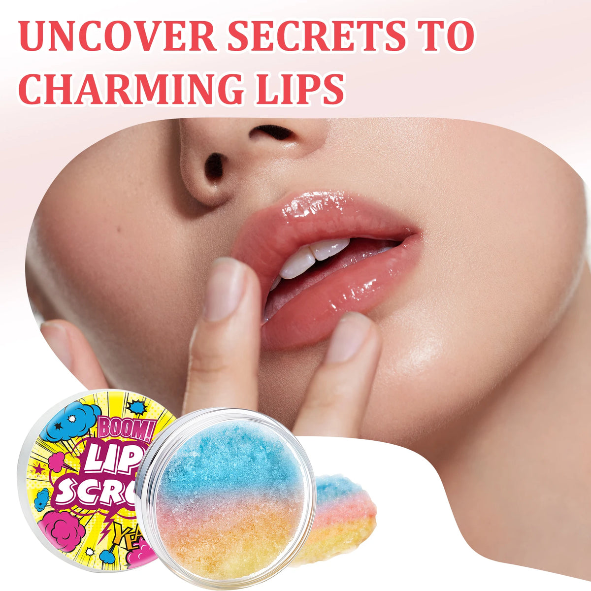 ZaiDoc 2Psc Lip Scrub Exfoliator Smooth Hydrate Dry Chapped Lips Gentle Lip Care Set with Moisturizing Formula 22g Each