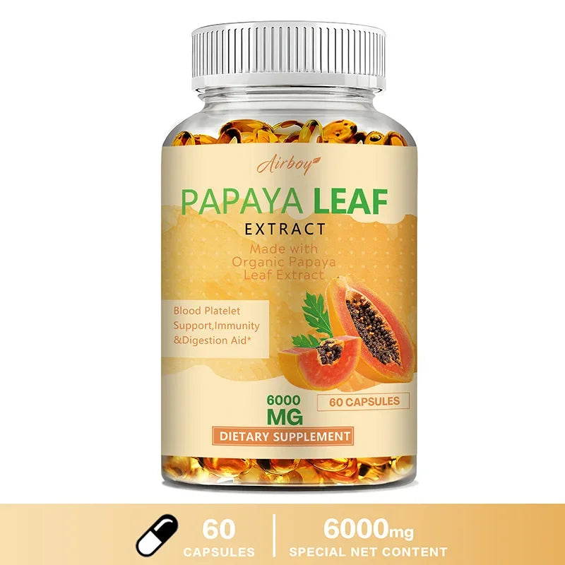 Papaya Leaf Extract - Supports Platelets, Bone Marrow and Spleen, Improves Immunity and Improves Digestion