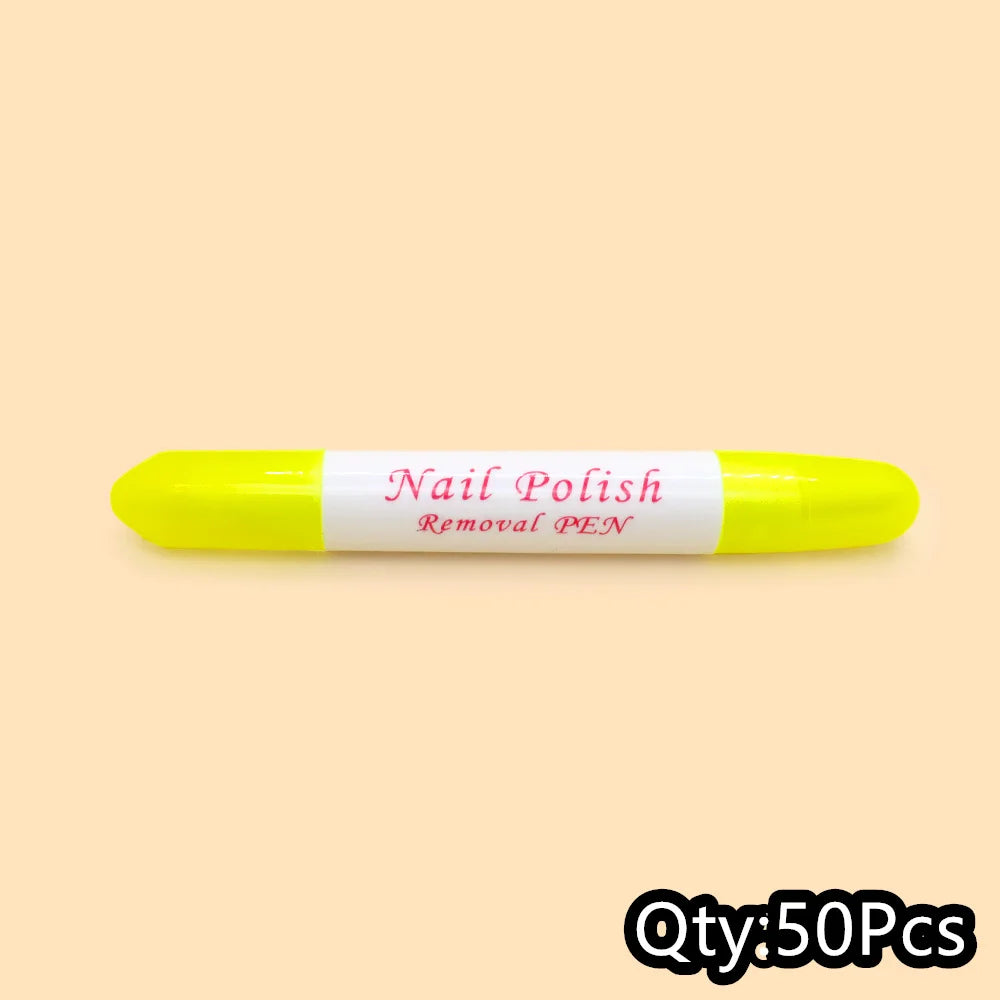 50Pcs Nail Polish Remover Pen With 3 Replaceable Tips Nail Polish Corrector Pen For Precision Cleaning Nail-Art Mistakes Cleanup