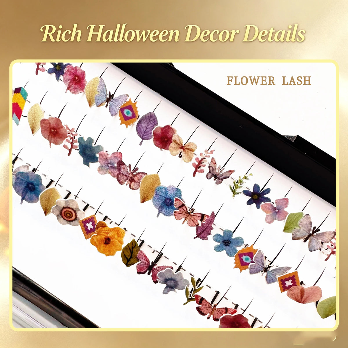 Domi Lash 3D Halloween Cosplay Eyelashes Christmas Diamond Glitter Snow Santa Cat Design False Individual Lash Party Eye Makeup