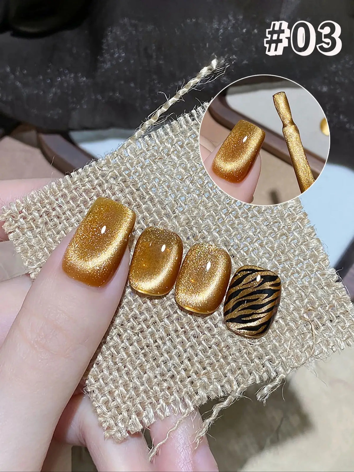 1-12pcs WS Autumn Winter Nails Golden Red Cat Eye Gel Nail Polish Whitening Popular Dopamine Nail Shop Nail Art Nail Supplies