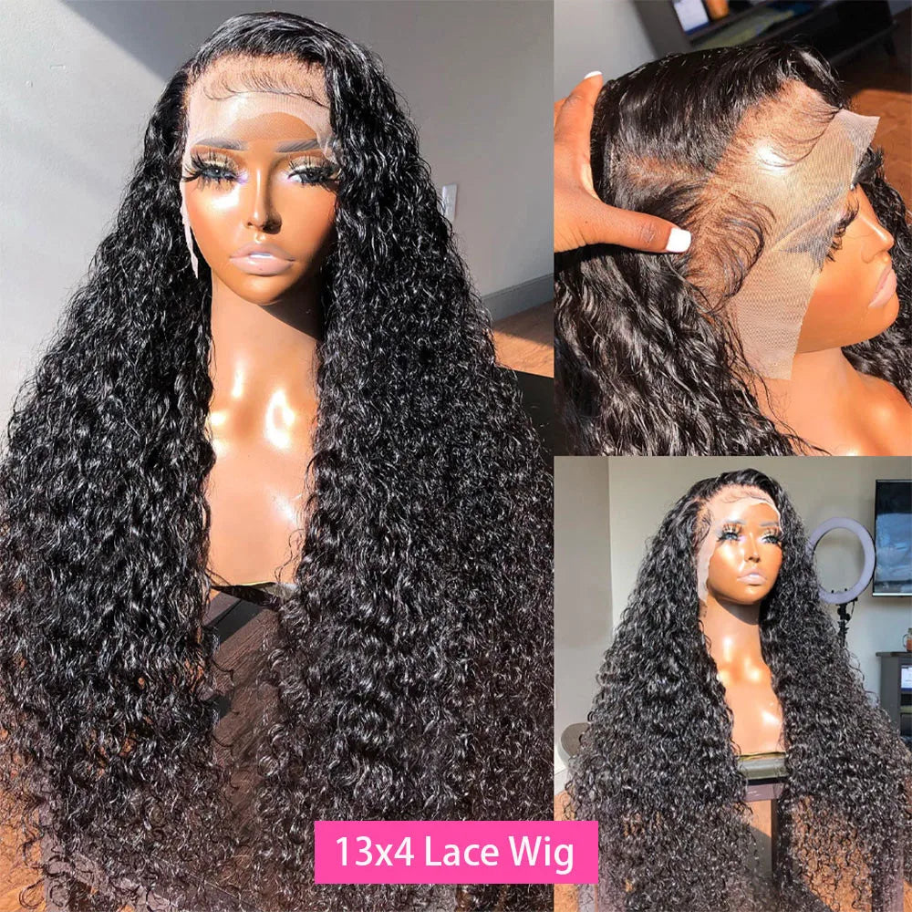 Deep Wave 13x6 HD Lace Front Wigs 13x4 HD Transparent Lace Frontal Wig 360 Curly ≥98% Human Hair Wig 4x4 5x5 Pre Plucked Lace