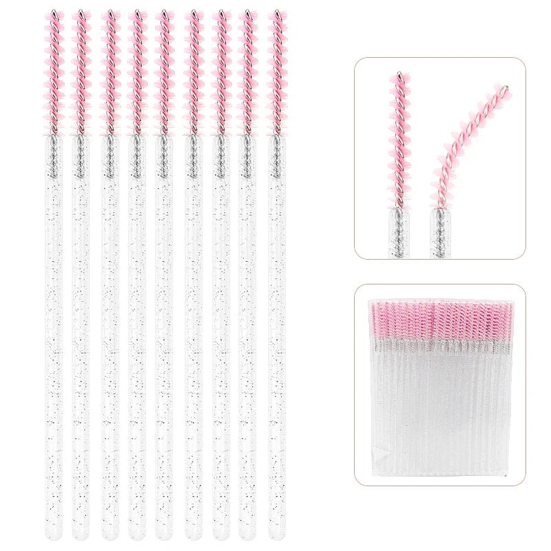 50pc Disposable Eyelash Makeup Brush Mascara Wands Micro Brushes Cosmetics Microbrush Eyebrow Applicator Lash Extension Supplies