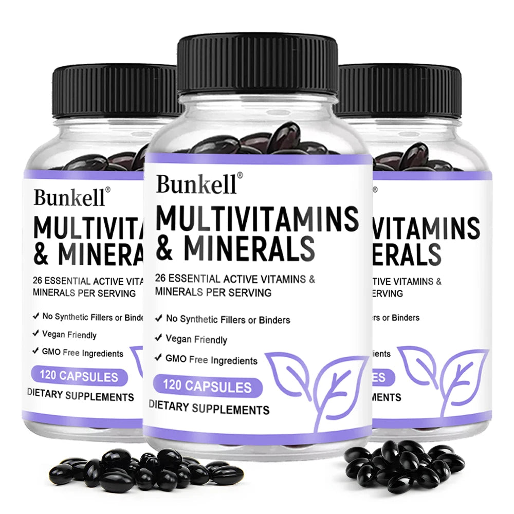 Multivitamin and Minerals - Daily Supplement, Antioxidants, Skin Repair, Liver Health Maintenance, Energy Boost, 120 Capsules