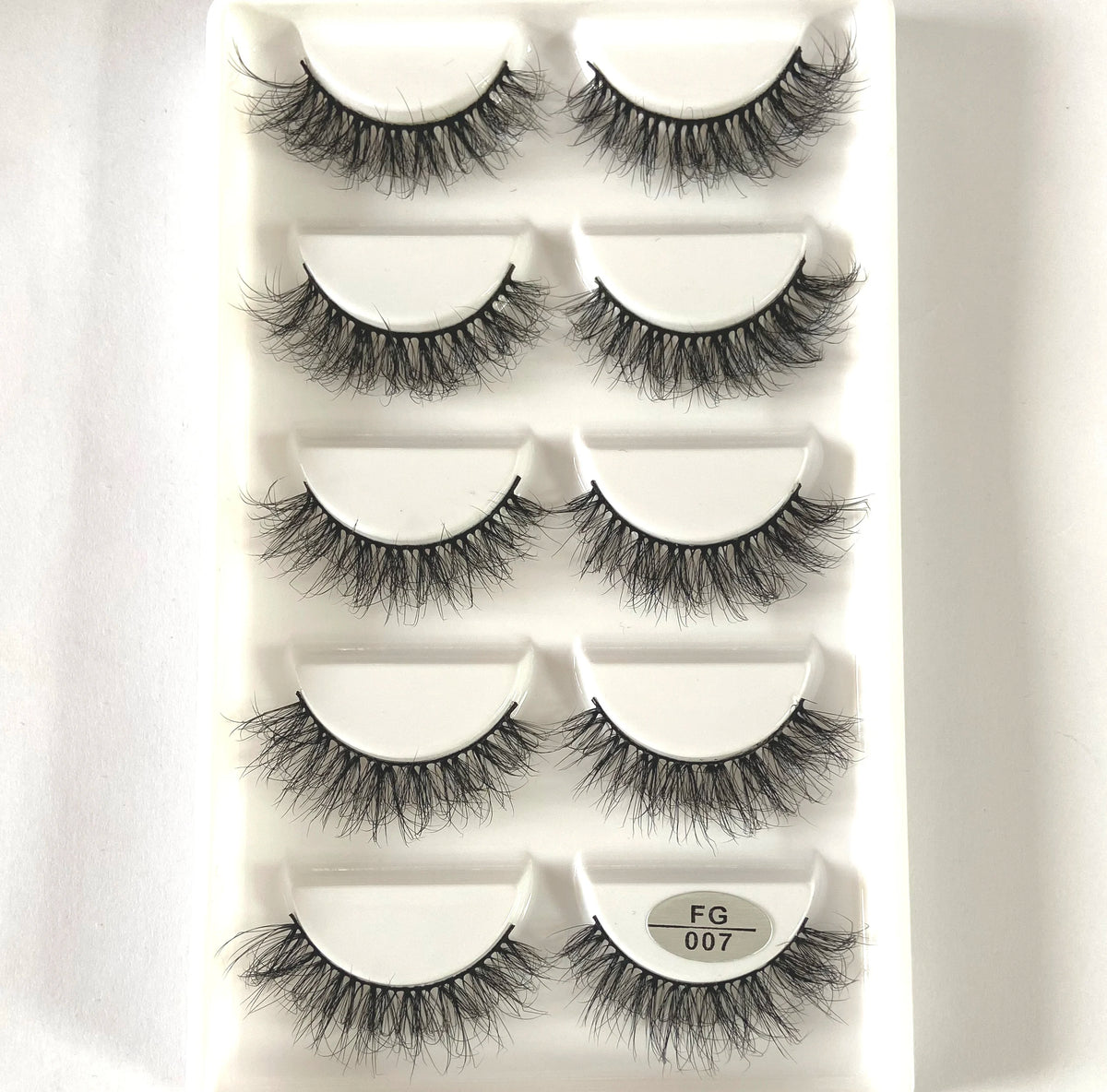 HBZGTLAD 5Pairs Handmade Mink Lashes Short False Eyelashes Dense Natural Long Messy Eye Lashes Reusable Stage Makeup Eyelashes