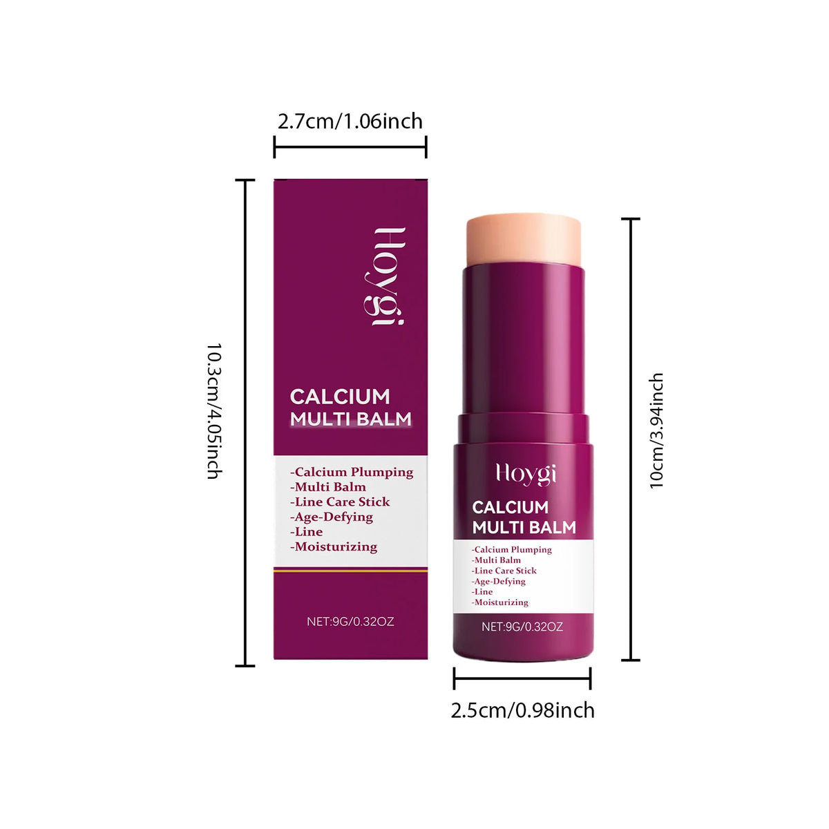 Calcium Multi Balm Stick Moisturizing & Anti-Wrinkle Stick for Eye Neck & Face Firming Sagging Skin Deep Hydration Nourishing Skin Care Neck Cream Eye Cream Balm Travel Friendly On the Go Moisturizer
