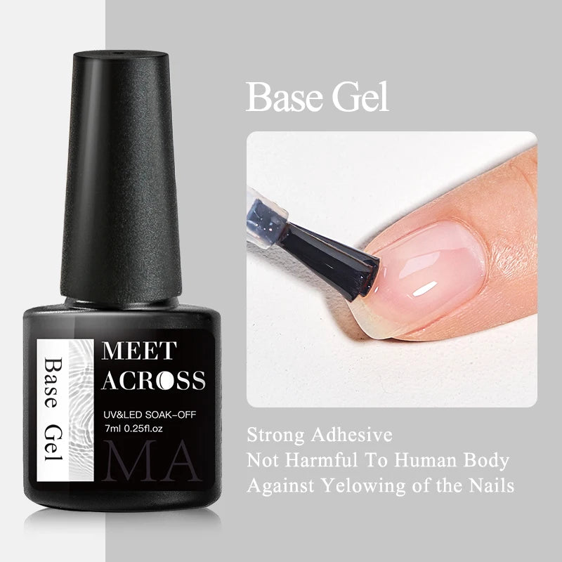 MEET ACROSS 7ml Autumn Dark Color Cat Magnetic Gel Nail Polish Glass Beads Cat Eye Gel With Glitter Nail Art Christmas Nails