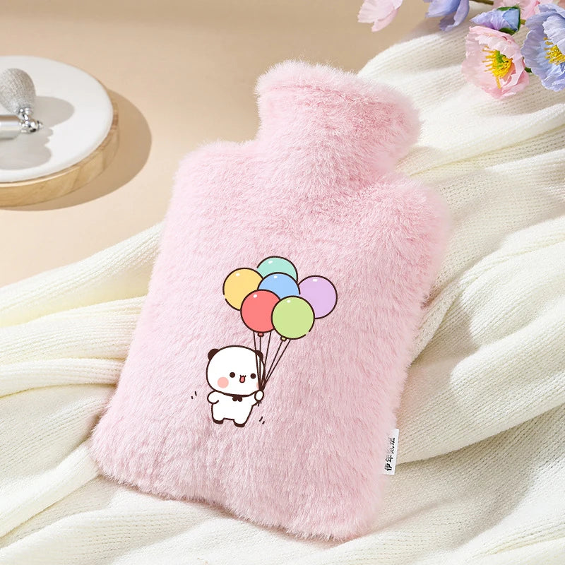 1000ml Bubu Dudu Yier Bear Panda Hot Water Bag Removable Winter Water Bottle Cover for Hot Water Can Be Reused Lady Belly Warmer