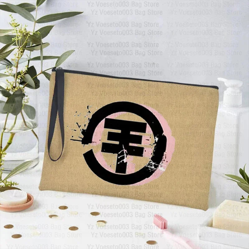 Tokio Hotel Canvas Makeup Cosmetic Party Lipstick Bags Travel Toiletry Pouch School Supplies Pencil Pouchs Teacher Gift Wash Bag