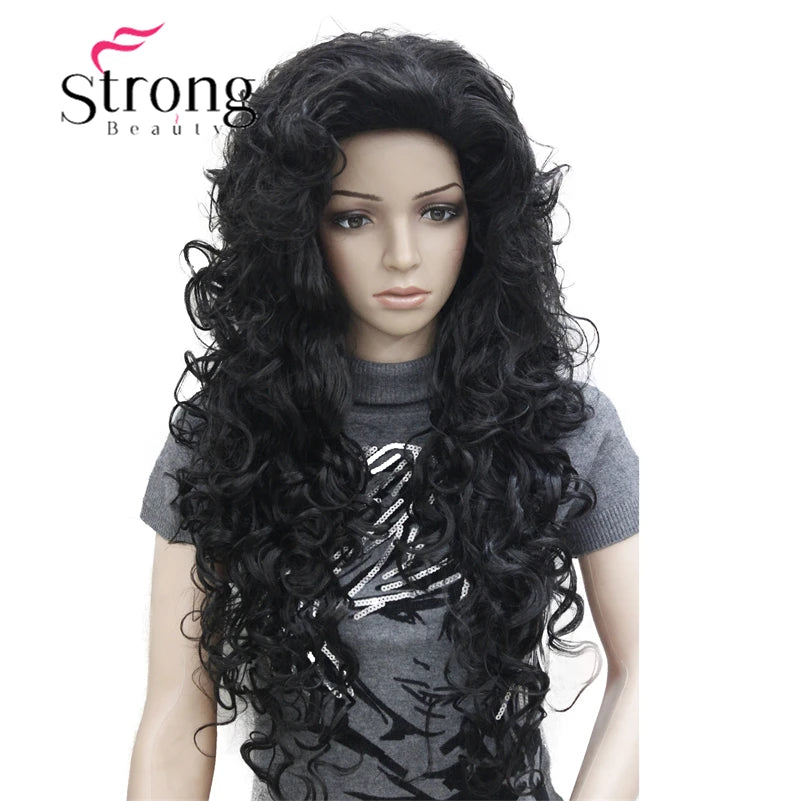 StrongBeauty Long Curly Red Synthetic Wig Cosplay Wigs COLOUR CHOICES