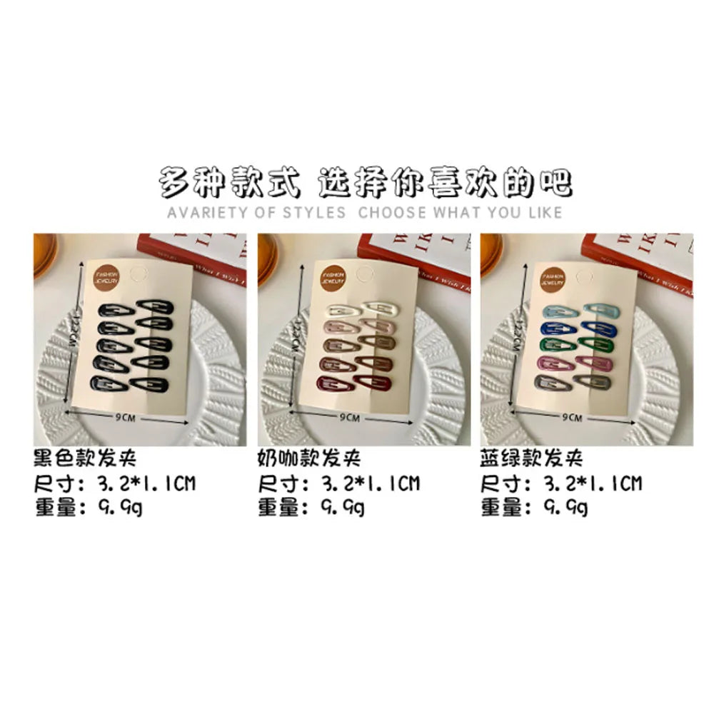 10pcs/bag Girls Mini Hair Clips Hair Pins BB Hairpins Colorful Metal Barrettes for Baby Children Women Girls Styling Accessories