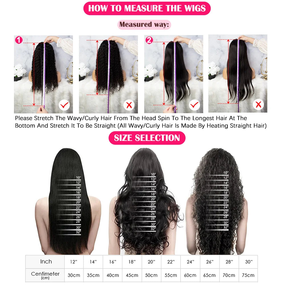 Deep Wave 13x6 HD Lace Front Wigs 13x4 HD Transparent Lace Frontal Wig 360 Curly ≥98% Human Hair Wig 4x4 5x5 Pre Plucked Lace