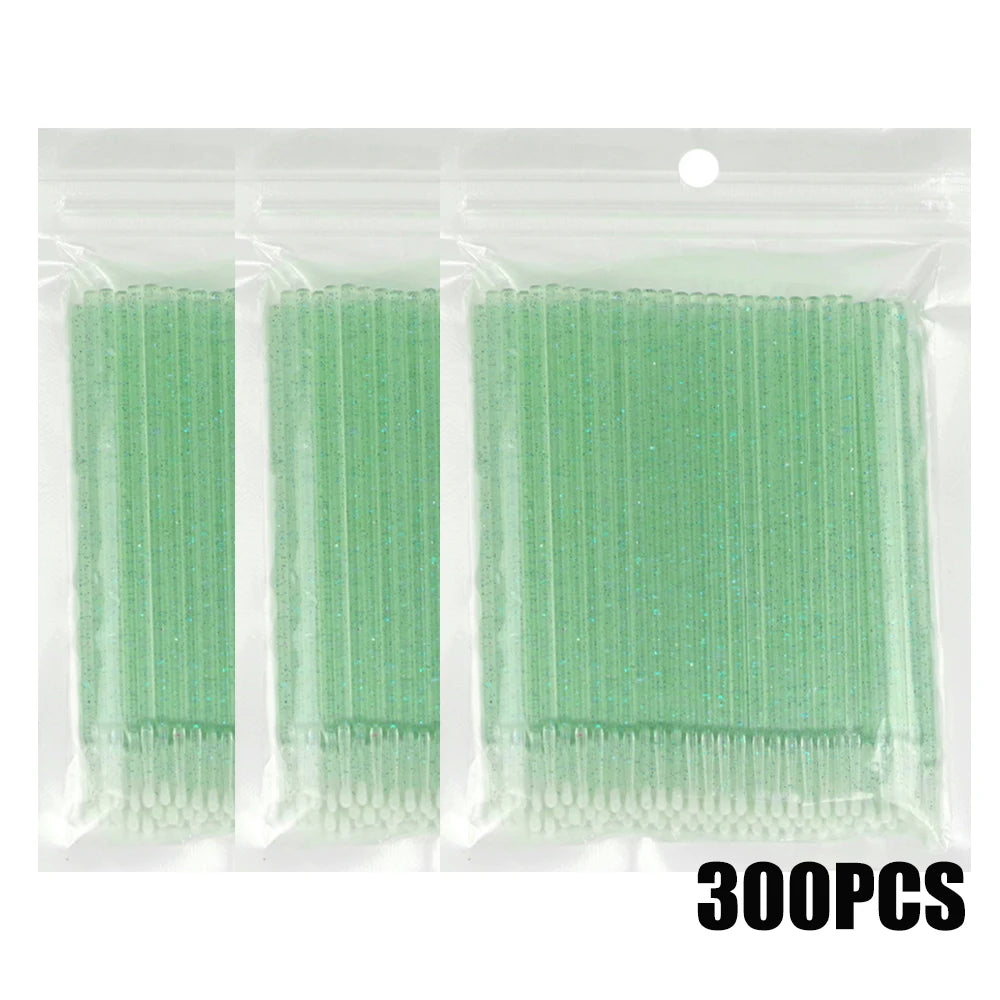300/500PCS MicroBrush Eyelash Cleaning Brush Lash Extension Applicator For Eyelashes Removing Swab Micro Makeup Brush