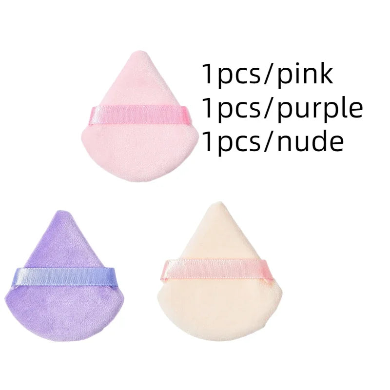 Colorful Triangle Makeup Puff Cosmetic Powder Pufff Makeup Sponge Puff Dry Use Women Smooth Beauty Washable Face Makeup Tool New