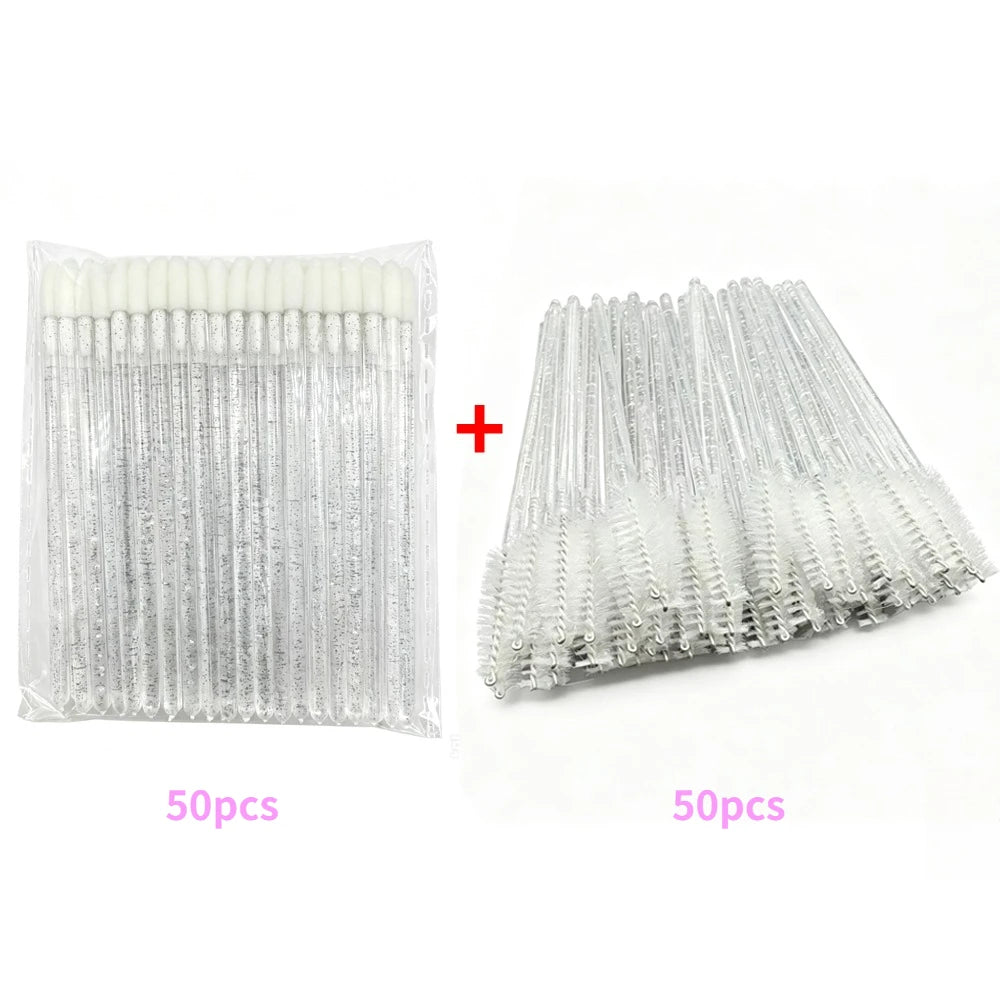 Applicator Lash Extension Set Wands Mascara Brushes Lip 50/100PCS Disposable EyelashesFor Eyebrow Eye Makeup Tool