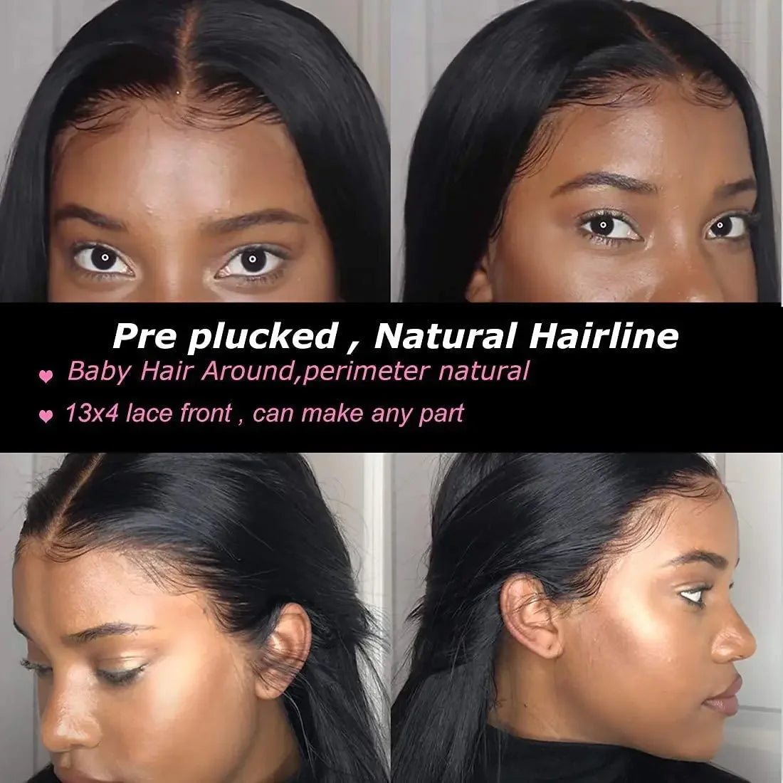 Straight Lace Front Wigs Synthetic Layered Cut Natural Black /Reddish Brown Inner Buckle Lace Frontal Wigs For Black Women