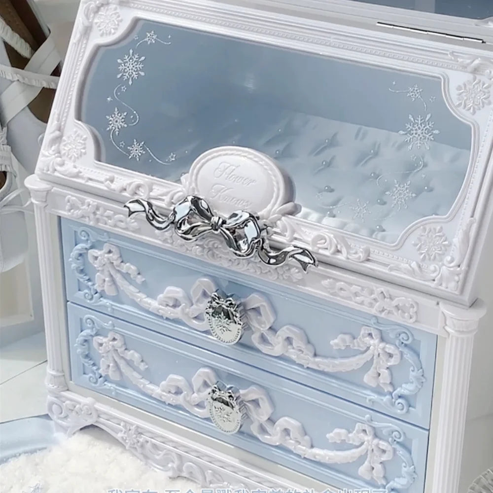 Snowflake Ballet Series Large Box Cosmetic Case Knight Unicorn Series Cosmetics Storage Empty Box Original Box Shipped