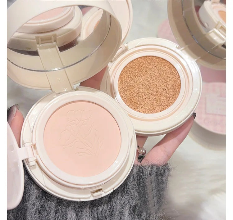 2 in 1 Double Layer Powder Cushion Clear Natural Lasting Brightening Gege Bear Makeup Concealer Loose Powder Cushion Cream