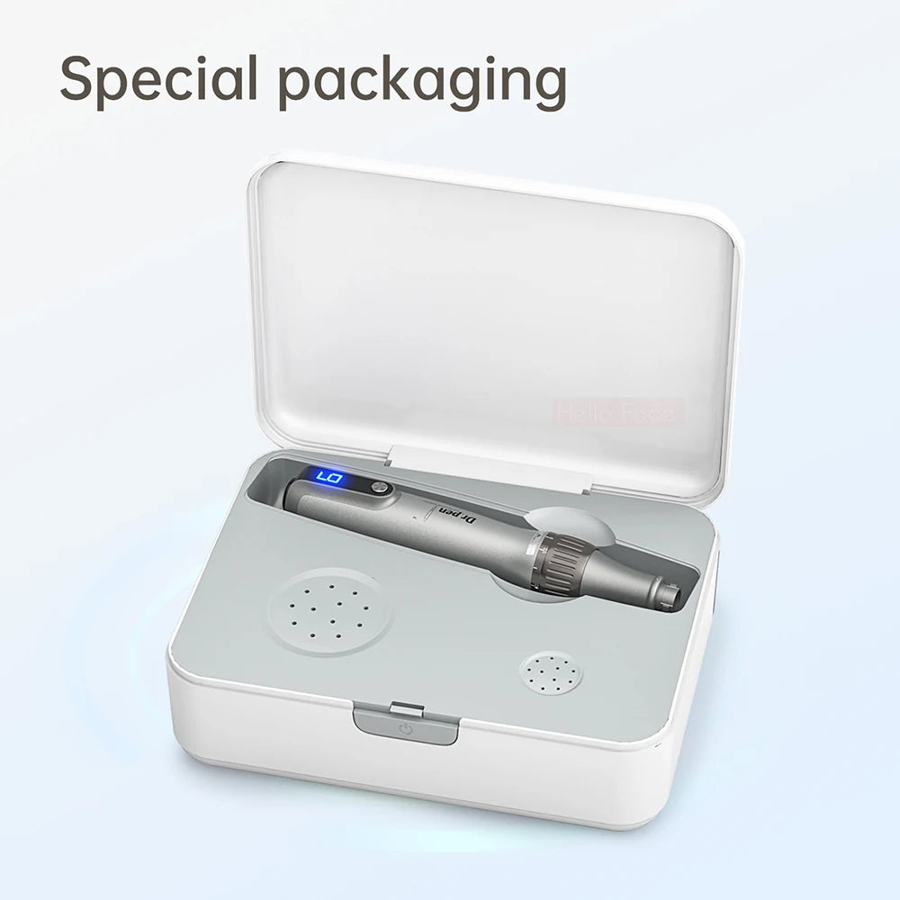 Dr Pen Ultima M8S With 2PCS 18pin Needle Kits Wireless Professional MTS Derma Pen Beauty Machine ≤0.25mm Needle US UK Local Ship