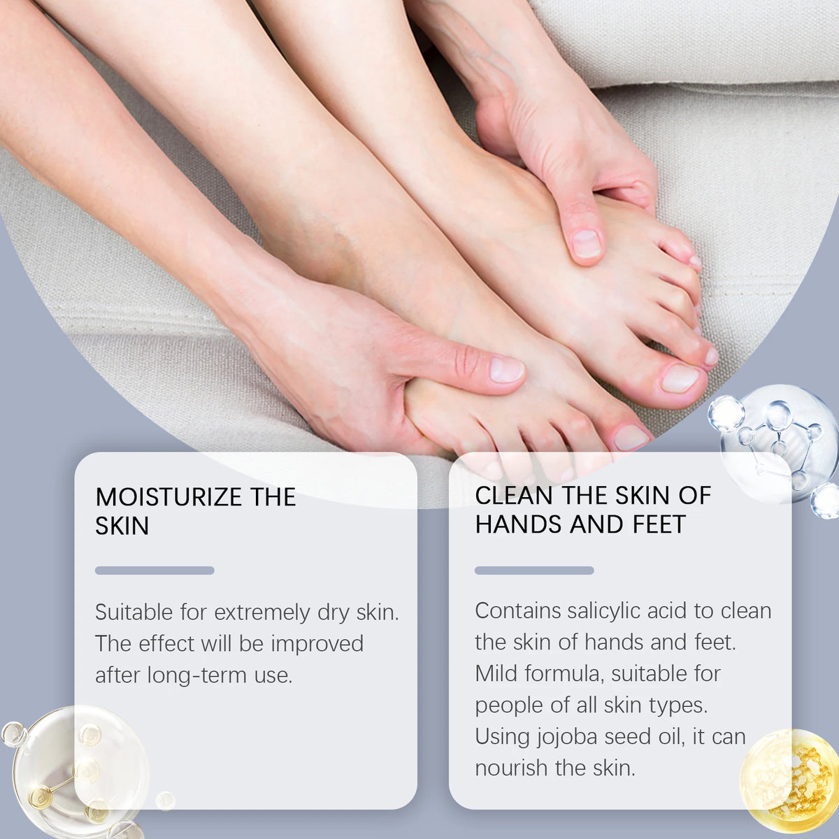 Hand & Foot Moisturizing Stick - Relieves Dryness, Nourishes & Hydrates, Gentle Long-Lasting Skin Care Balm for Hands & Feet